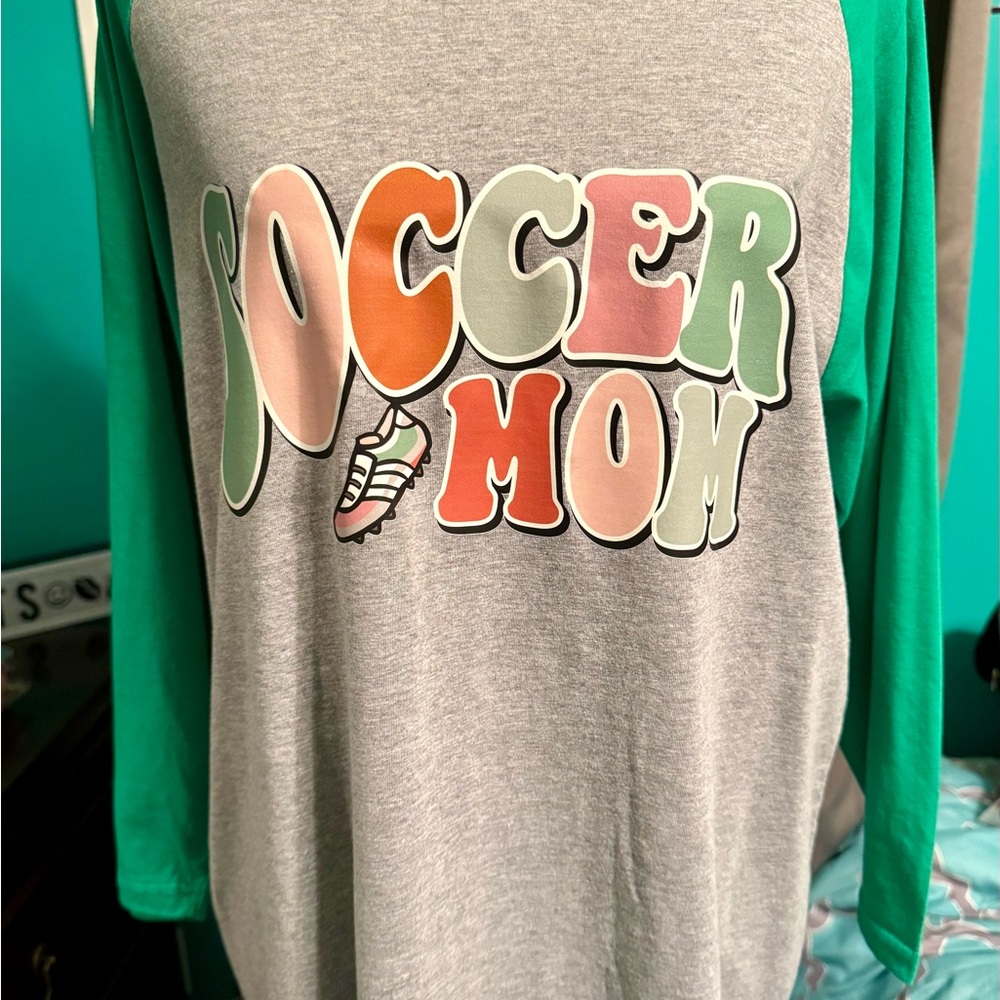 Soccer Mom Graphic Raglan Tee